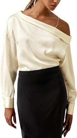 LilySilk Silk Chic One-Shoulder Top