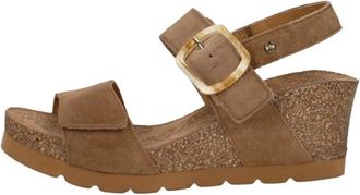 Panama Jack Valle B5 Sandal - Dames - Sleehakken - Bruin - 42 EU - Leer - Schoenen