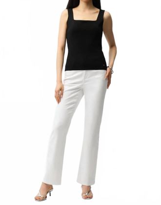 Joseph Ribkoff Square Neck Sleeveless Fitted Camisole Top In Black