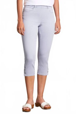 Tribal Five Pocket Pull On Crop Pant In Zen Blue