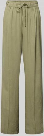 s.Oliver Red Label Relaxed Fit Weite Hose aus Leinen-Viskose-Mix in Khaki, Gr&ouml;&szlig;e 34/32
