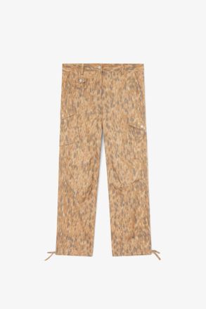Ganni Burro Cargo Pants in Printed Cotton - Size 32 Organic