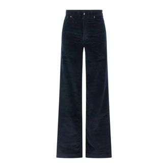 Lois Palazzo Broek - Dames - Wijde Broeken - Blauw - W25 - Katoen - Broeken