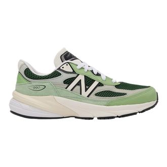 New Balance Mens Made in USA 990v6 Sneakers, Avocado/Natural Mint, 10