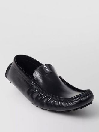 Balenciaga round toe lace loafers silk nylon