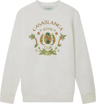 Casablanca Heren, Sweatshirts & Hoodies, Wit, Maat: XL Katoen