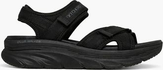 Skechers Womens Skechers DLUX WALKER SANDAL-BOLD CITY Womens Ankle Strap Sandals Black - Size: 5.5