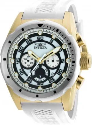 Invicta Speedway Chronograph GMT Quartz White Dial Mens Watch 20308