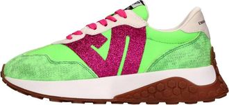 Emanuelle Vee Su&egrave;de en Stoffen Sneakers - Dames - Sneakers - Veelkleurig - 36 EU - Su&egrave;de - Schoenen