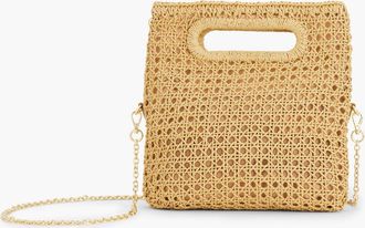 Talbots Straw Foldover Clutch - Medium Natural - 001 Talbots
