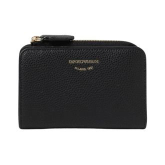 Emporio Armani Wallets & Cardholders, female, Black, Size: ONE SIZE Compact Zip Around Wallet