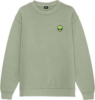 Dalix Alien Heavyweight Relaxed Mens Sweatshirt in Oil Green at Nordstrom, Size Xxx-Large