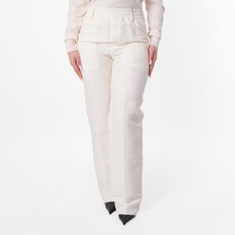 Burberry Casual Tapered Leg Paper Blend Trousers, Brand Size 6 ( US Size 4 )