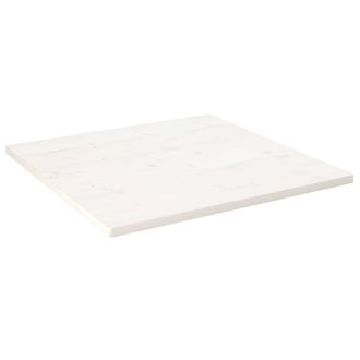 Berkfield Home Table Top White 80x80x2.5 cm Solid Wood Pine Square