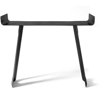 Arti e Mestieri Consolle Tibet 110x35x85 cm in ferro verniciato nero Design minimal curvo traforato Arredo ingresso moderno Made in Italy Nero