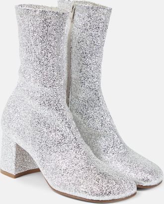 Dries Van Noten Glitter ankle boots