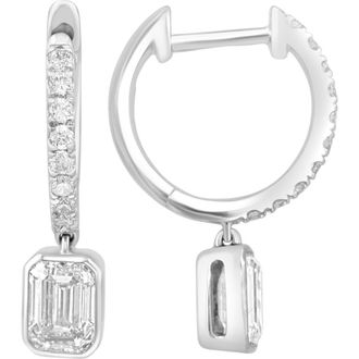 Effy Lab-Grown Diamond Huggie Earrings in Silver/Diamond at Nordstrom Rack