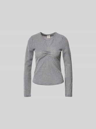 Baum Und Pferdgarten Longsleeve mit Raffungen in Silber, Gr&ouml;&szlig;e XS