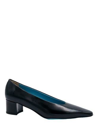 Valentina Rangoni Vera Block Heel Pump in Black Mousse at Nordstrom, Size 7.5