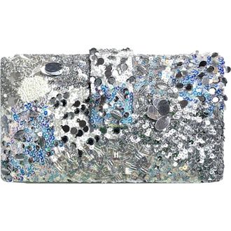 Simitri Garnet Kitsch Clutch in Silver at Nordstrom