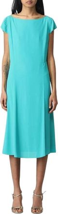 Patrizia Pepe Illusion Dress - Dames - Casual kleedjes - Groen - S - Kleedjes