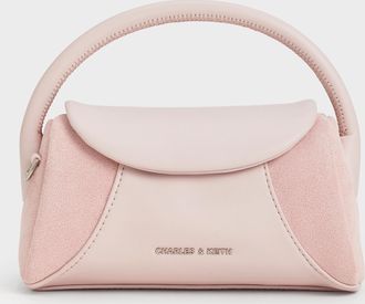 Charles & Keith Girls Nelly Recycled Suede Top Handle Bag