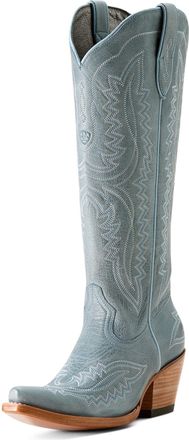 Ariat Womens Casanova X Toe Western Boots in Vintage Denim Leather, B Medium Width, Size 8.5, by Ariat