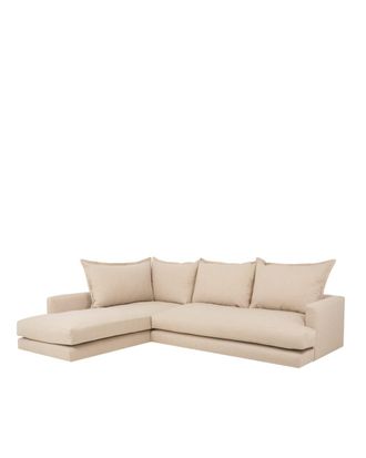 Deco Wood Sof&aacute; con chaise longue izquierdo beige 275x190cm