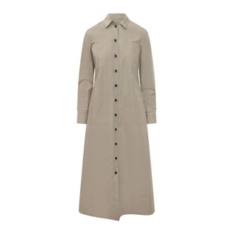 Tory Burch Tory Burch, Shirt Dresses, female, Gray, Size: M Belted Shirt Dress