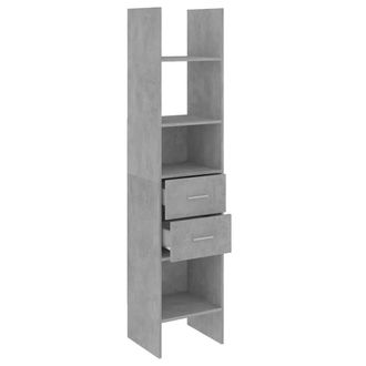 Berkfield Home Modern Book Cabinet Concrete Grey 40x35x180 cm Engineered Wood | Size: 40 x 35 x 180 cm