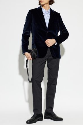 Paul Smith Velvet Blazer, Mens, Navy Blue