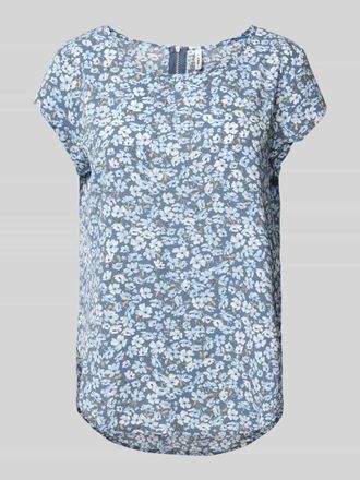 Only Regular Fit Blusentop mit Rundhalsausschnitt Modell VIC in Jeansblau, Gr&ouml;&szlig;e 34