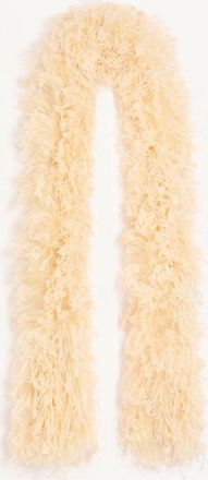 Valentino Garavani Sciarpa Feathers Valentino Con Piume Di Struzzo E Tacchino Donna PANNA UNI