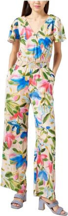 Nafnaf Bloemen jumpsuit met V-hals - Dames - Jumpsuits - Veelkleurig - L - Jumpsuits & Playsuits