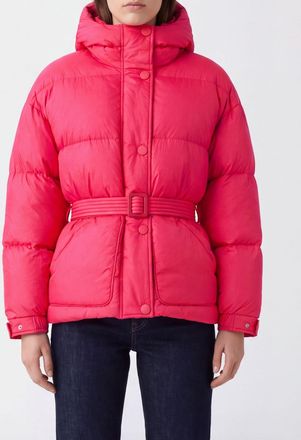 Ienki Ienki Bear Michlin Nylon Puffer Jacket with Ears Hood and Belt