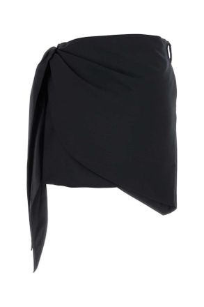 Prada Womens Midnight Blue Mohair Blend Mini Skirt Bleu Wmwv Gonne