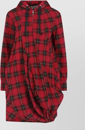 Comme Des Gar&ccedil;ons knee length coat draped detail hood