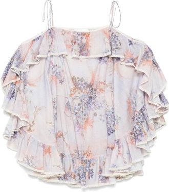 Zimmermann Abito corto in cotone - Viola