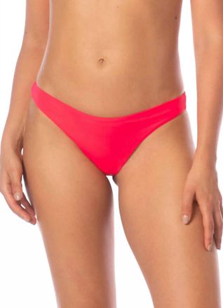 Maaji Sublimity Regular Rise Classic Bikini Bottom In Coral Crush