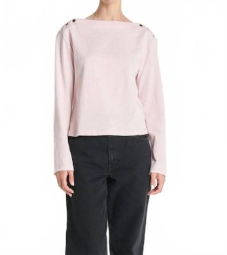 Nation Ltd Rochelle Boatneck Tee In Blush