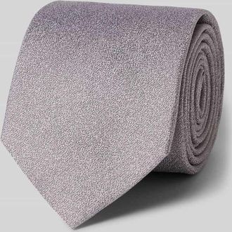 Olymp Seidenkrawatte aus reiner Seide mit Logo-Patch (6,5 cm) in Silber, Gr&ouml;&szlig;e 1