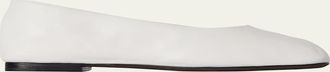 The Row Lambskin Leather Ballerina Flats