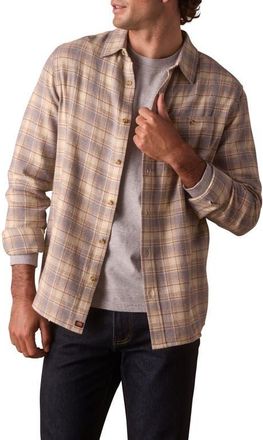 The Normal Brand Hudson Flannel Button-Up Shirt in Cream Plaid at Nordstrom, Size Xx-Large