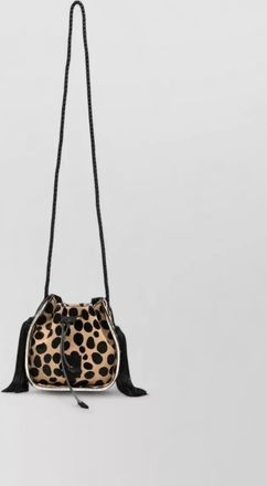 Forte_Forte leather leopard-print mini bucket bag