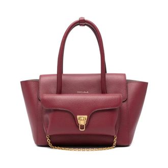 Coccinelle Handbags, female, Brown, Size: ONE SIZE Red Shopper Bag Aw25