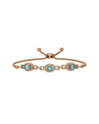 Le Vian 14K Rose Gold 2.00 Ct. Tw. Diamond & Zircon Royal Blues Bolo Bracelet