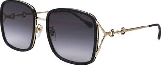 Gucci GG1016SK Asian Fit 001 Womens Sunglasses Black Size 58