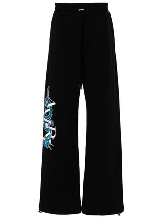Amiri Katoenen trainingsbroek met print - Zwart