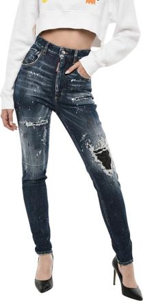 Dsquared2 Blue Skinny High Rise Jeans