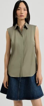 Brunello Cucinelli Stretch poplin shirt in Green at Nordstrom, Size Xx-Small Eu